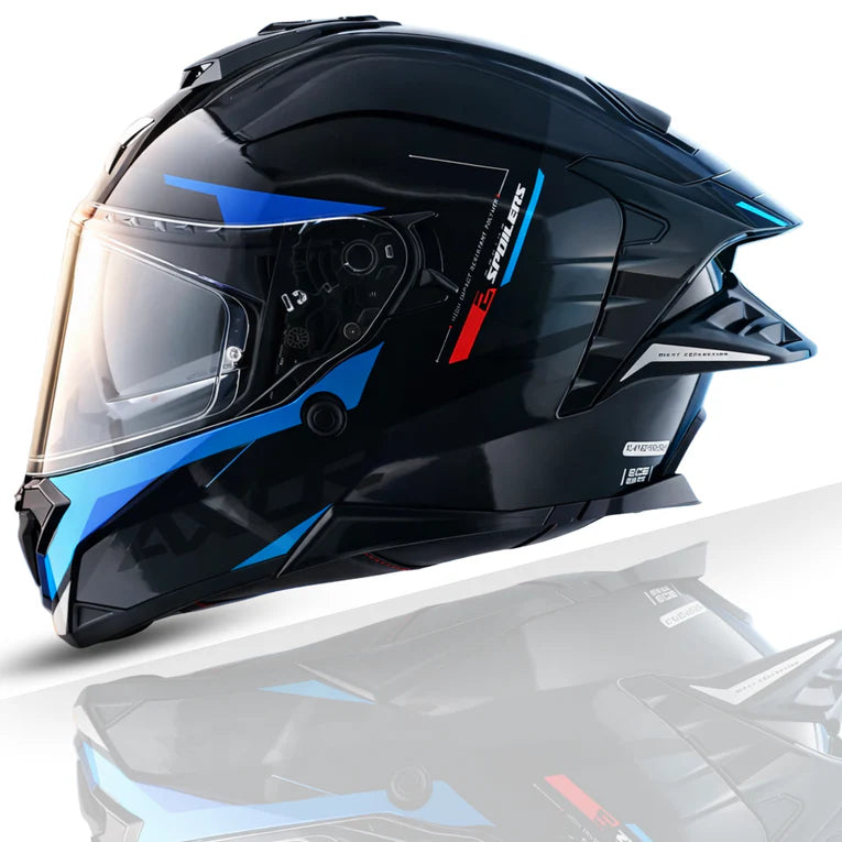 Axor Brutale Kryptic Dual Spoiler Black Blue Helmet