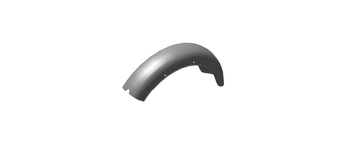 810059 - REAR MUDGUARD WITH STICKER - GUN GREY