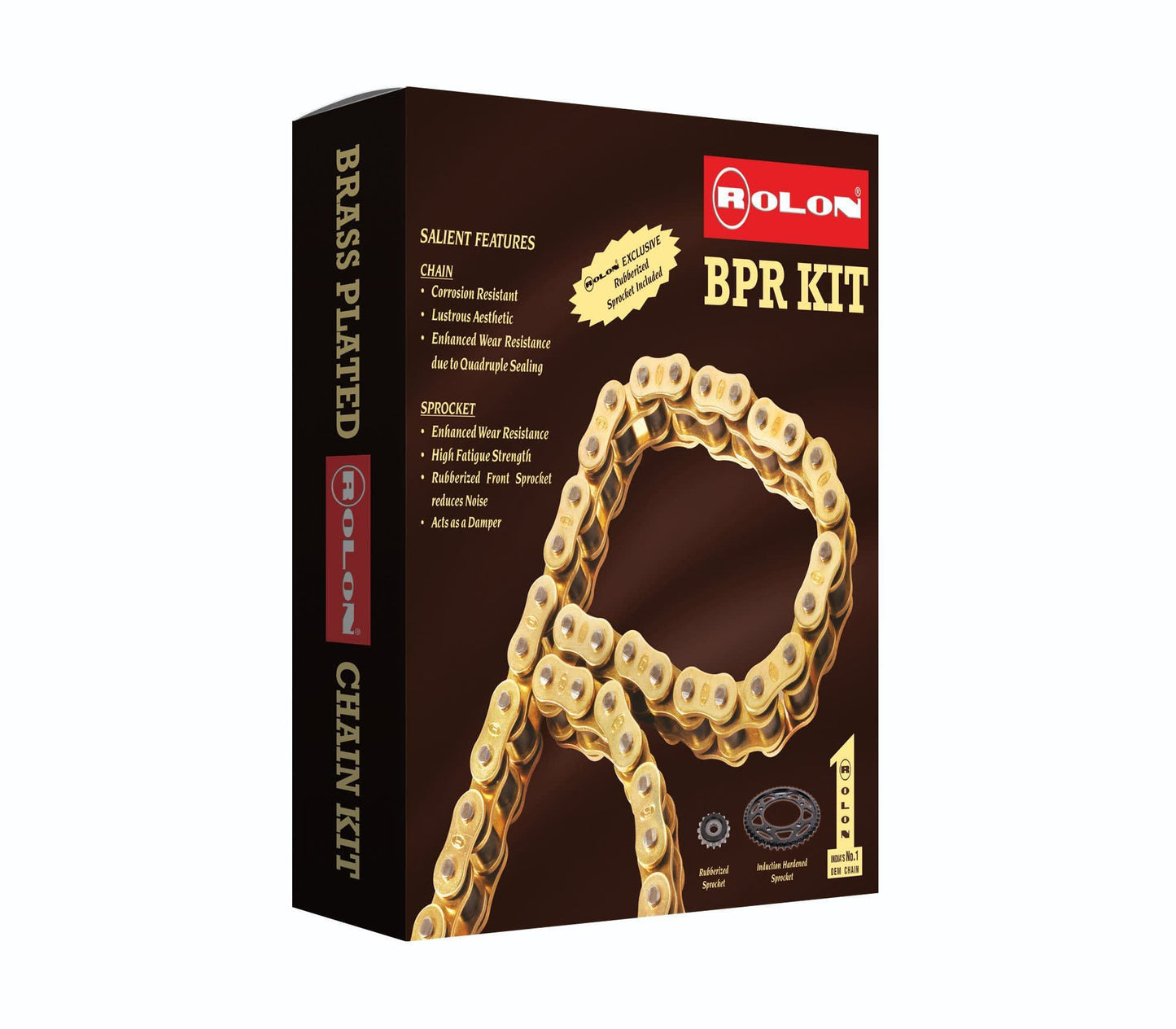 Apache 160 RTR 4V Brass Chain Sprocket Kit By Rolon