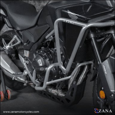 Zana Lower Engine Guard For Honda NX500 / 500X( Silver ,Mild Steel) ZI-8469