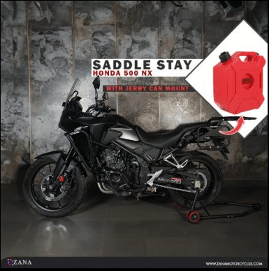 Zana Saddle stay V-2 with Exhaust Sheild with Jerry can Mount For Honda NX500 ZI-8472