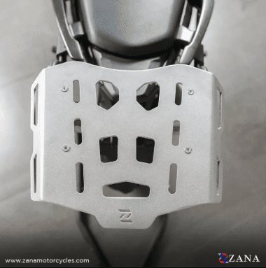 Zana Top rack with Plate For Honda NX500 (Aluminum, Silver) ZI-8476
