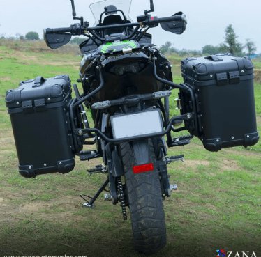 Zana Panniers ( 36 LTR ) Aluminium R-Flat Black With Frame For Kawasaki Versys 650 ZI-8498 RB