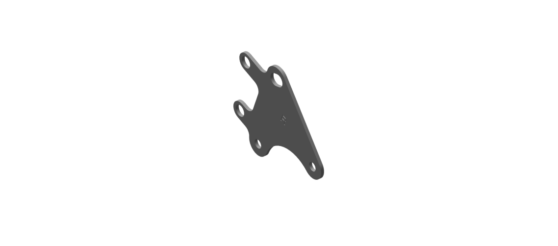866260 - ENGING MTG PLATE RH REAR Black