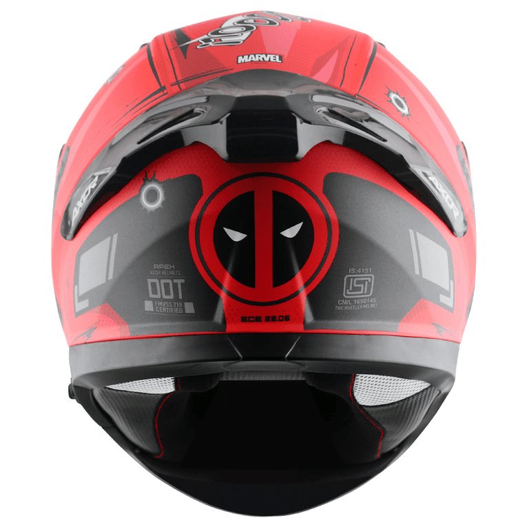 Axor Apex Marvel Deadpool Dull Red Black Helmet