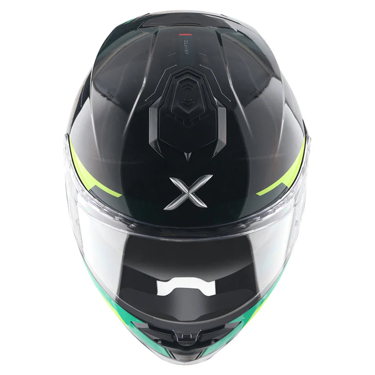 Axor Brutale Kryptic Dual Spoiler Black Green Helmet