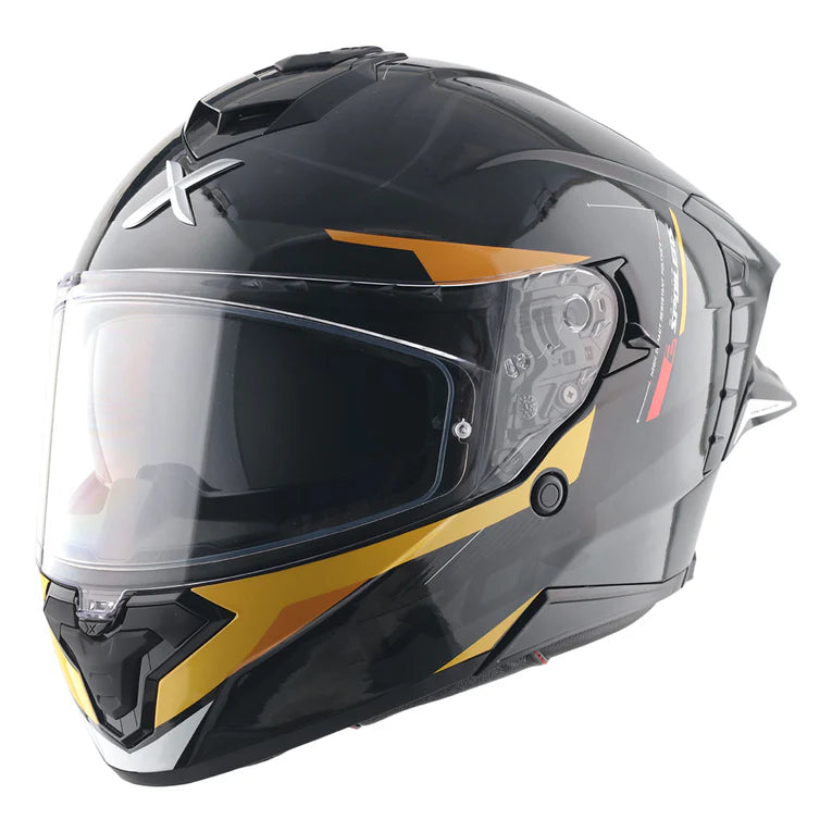 Axor Brutale Kryptic Dual Spoiler Black Yellow Helmet