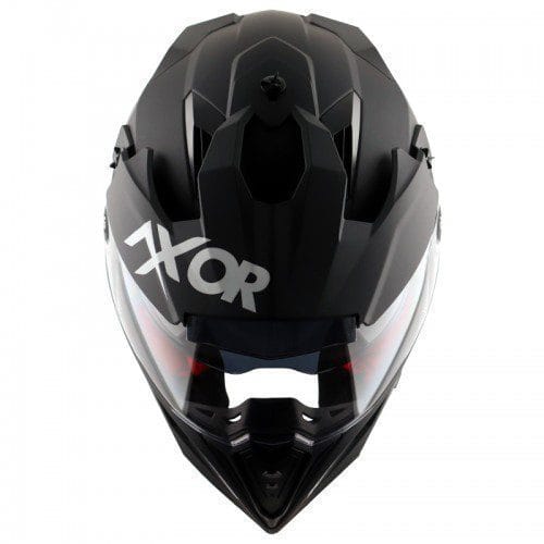 Axor X-Cross Dual Visor SC Helmet-Matt Black Red