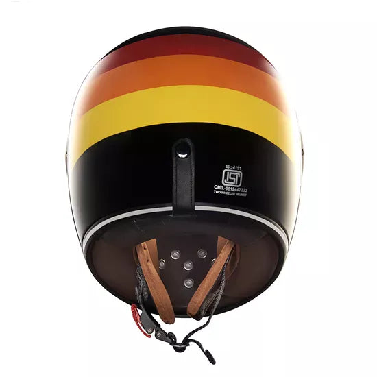 FF NH44 Lite Gloss Black and Orange Waves Helmet