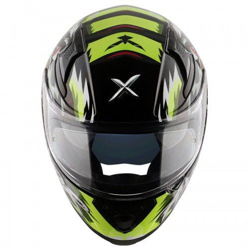 Falcon Mens Helmet Glossy Black Neon Yellow
