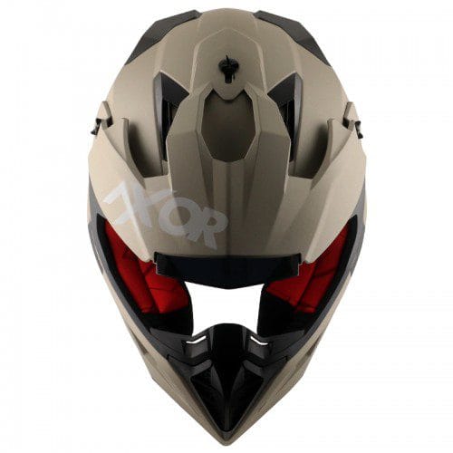 Off Road Helmet Glossy Nickel Red