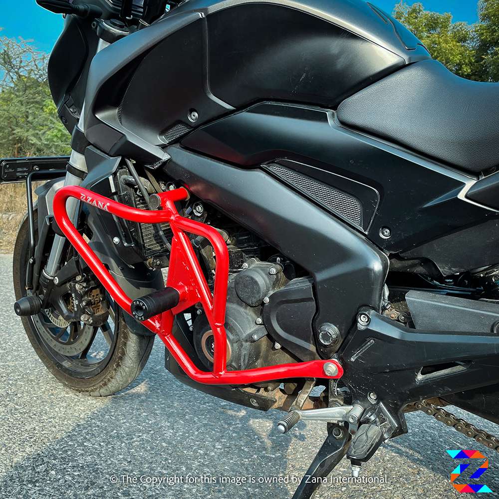 Red Crash Guard with Slider for Dominar 400
