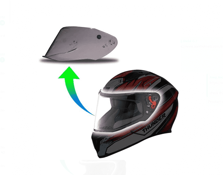 STUDDS Spare Visor for Thunder Helmets Smoke Riders Junction