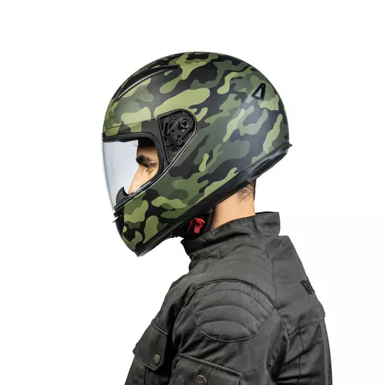Street Prime Crackling Camo Helmet-Olive