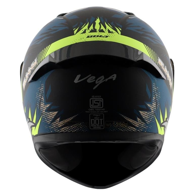 Vega Bolt Bunny Matt Black Blue Helmet Riders Junction 1