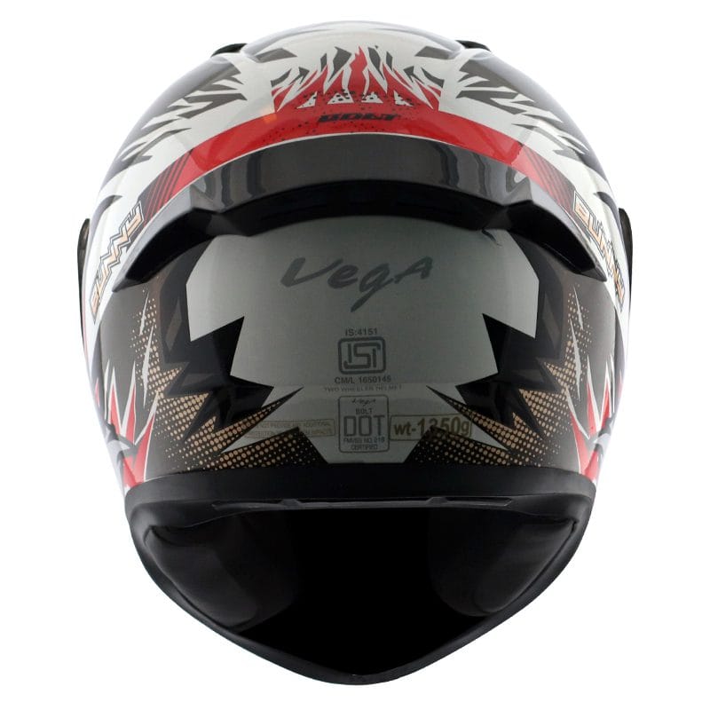 Vega Bolt Bunny White Red Helmet Riders Junction 1