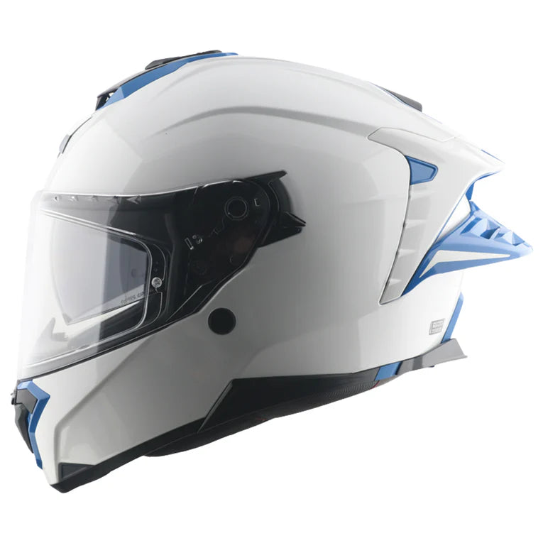 Axor Brutale Corsa Dual Spoiler White Blue Helmet
