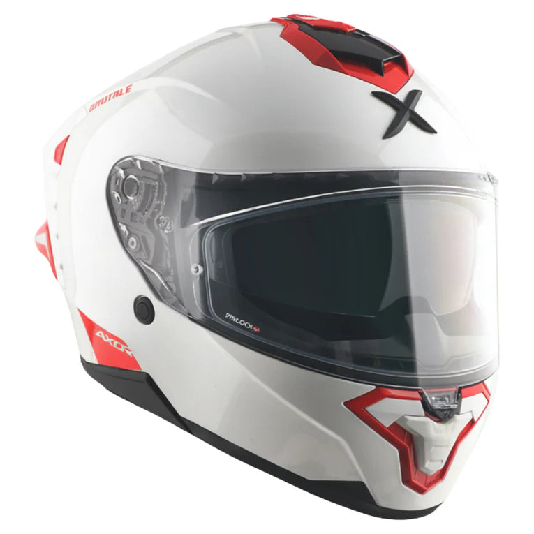 Axor Brutale Corsa Dual Spoiler White Red Helmet