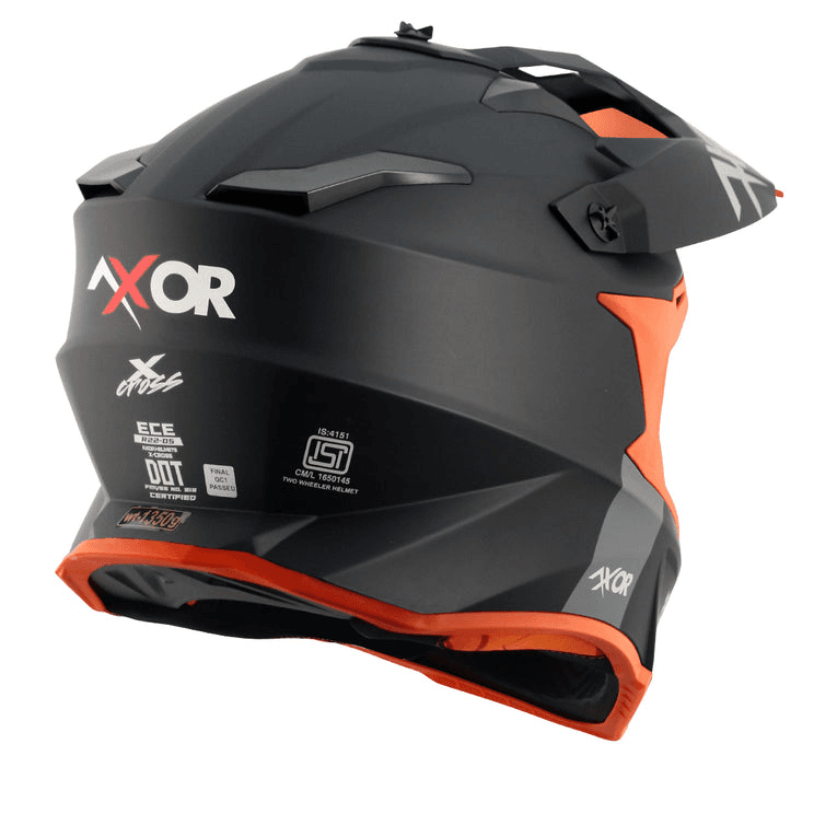 Axor X-Cross Off Road Helmet Dull Black Orange