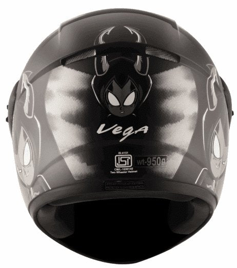 Vega Cliff Devil Black Grey Helmet