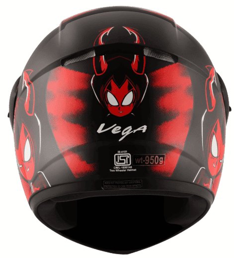 Vega Cliff Devil Black Red Helmet