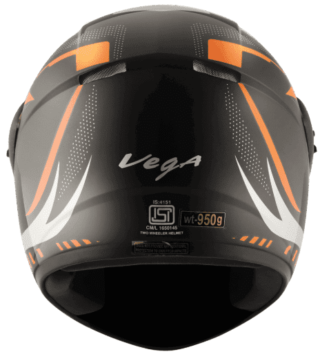 Vega Cliff Styler Black Orange Helmet