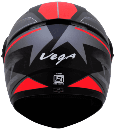 Vega Cliff Pioneer Dull Black Red Helmet