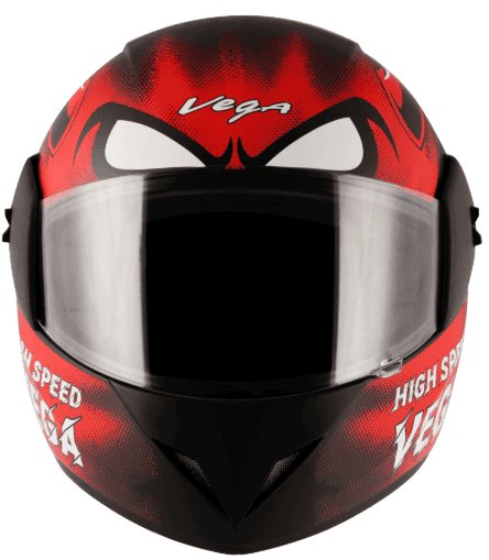 Vega Cliff Devil Dull Black Red Helmet