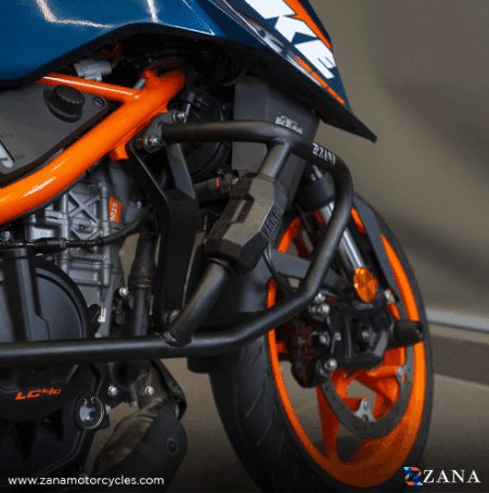 ZANA - "Black Crash Guard with Slider Puck for KTM Duke 390/250/200/390 Gen 3" ZI-8417