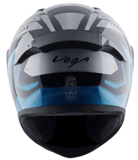 Vega Bolt Martial Black Blue Helmet