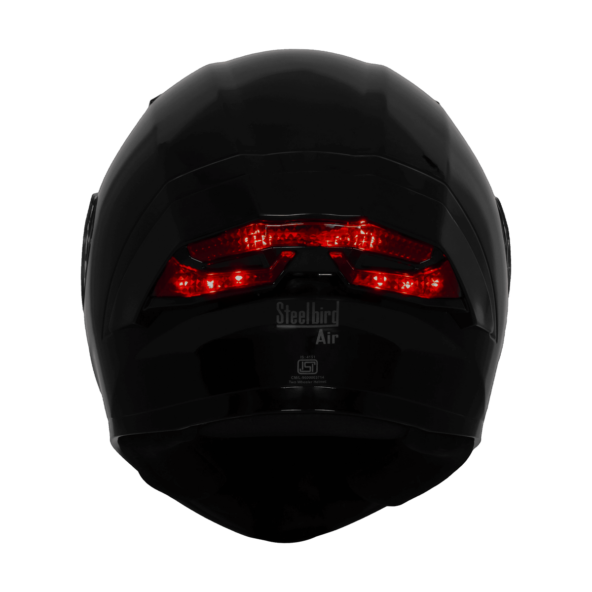 Steelbird SBA-11 ISS LT MATT Black Full Face Helmet – ISI Certified