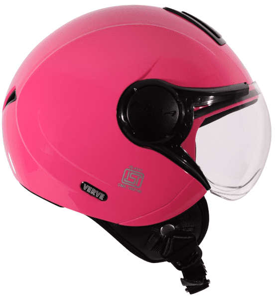 Vega Verve Open Face Pink Helmet (ISI Certified)