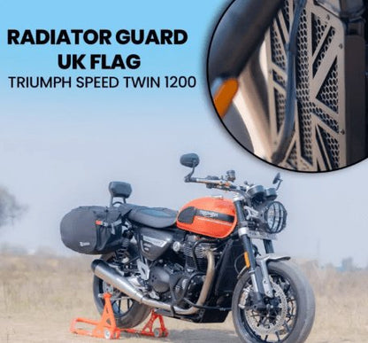 Zana Radiator Guard UK Flag Black for Triumph Speed Twin 1200 ZP-040