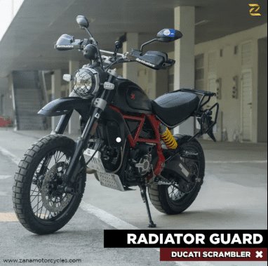 Zana Heat Sink Guard + Oil Cooler Guard Set For Ducati Scrambler ZP-027 / ZP-28