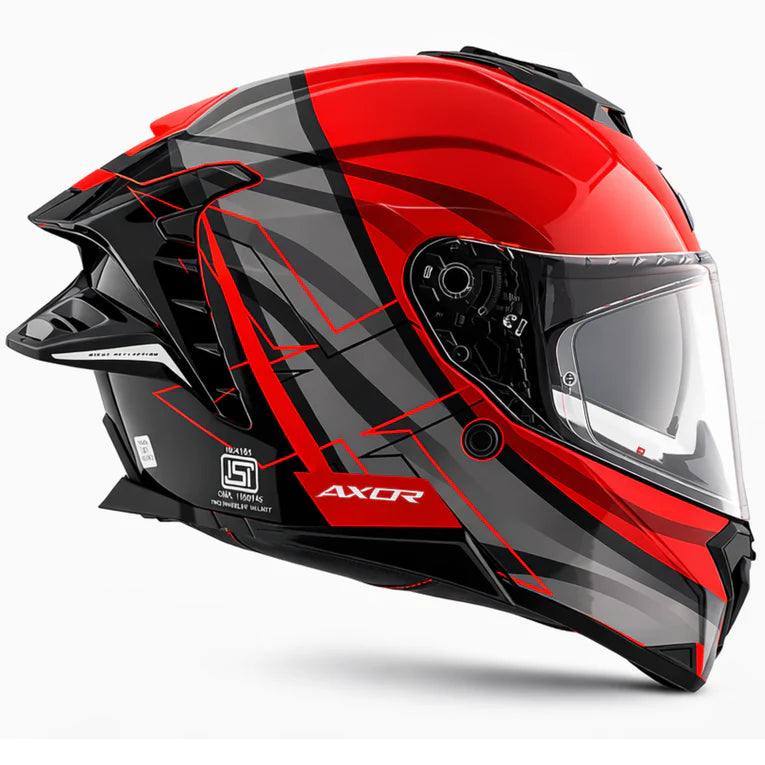 Axor Brutale Surges Dual Spoiler Red Grey Helmet
