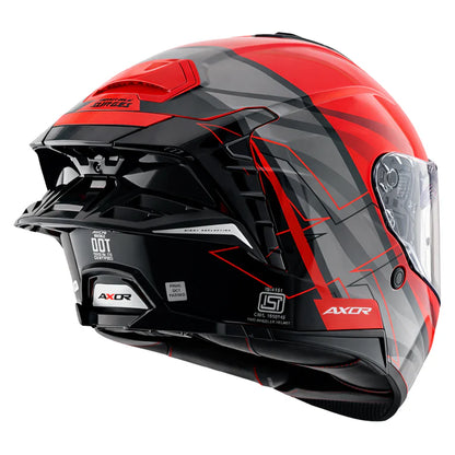 Axor Brutale Surges Dual Spoiler Red Grey Helmet