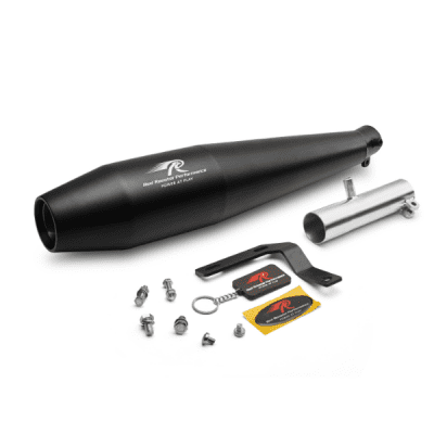 Red Rooster Performance Celesta – Black Matte Exhaust for Jawa Yezdi Roadster