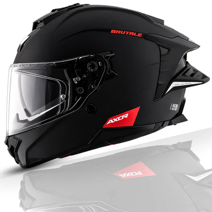 Axor Brutale Solid Colors Dual Spoiler Dull Black Helmet