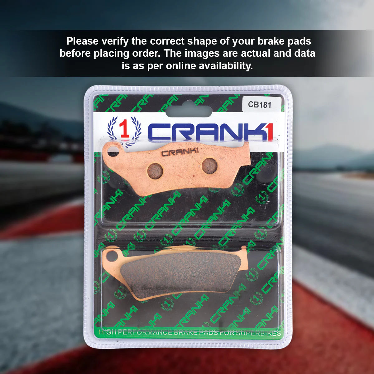 CRANK1  Sintered Brake Pad for Royal Enfield Super Meteor 650