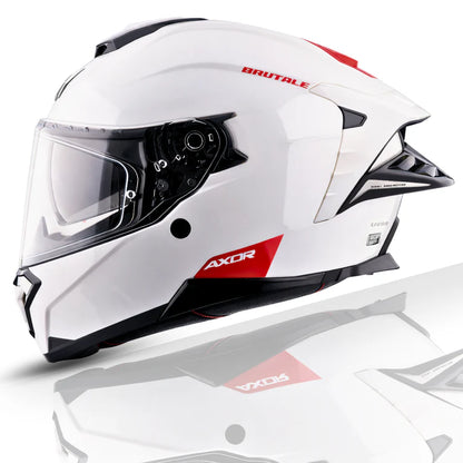 Axor Brutale Solid Colors Dual Spoiler White Helmet