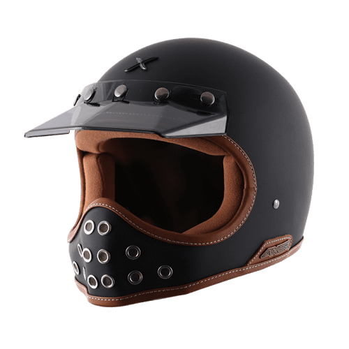 AXOR Retro Moto-X Helmet DULL BLACK