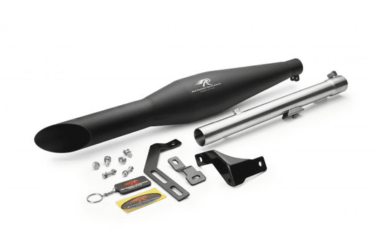 Red Rooster Rumbler Ace–Black Matte Exhaust for RE Classic Reborn 350 (post-2021 model)
