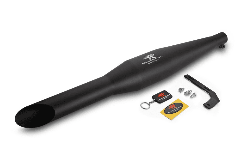 Red Rooster Rumbler–Black Matte Exhaust for Royal Enfield Bullet 350 (pre-2023 model)