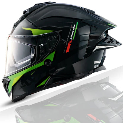 Axor Brutale Kryptic Dual Spoiler Black Green Helmet