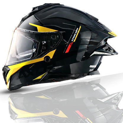 Axor Brutale Kryptic Dual Spoiler Black Yellow Helmet