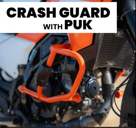 Zana Engine Guard With Slider Puck Orange For KTM ADV 390 2025 ZI-8558