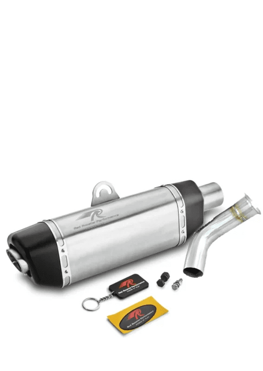 Red Rooster Exhaust for KTM Duke 250/390 & RC 390- Matte Finish (with bend pipe)