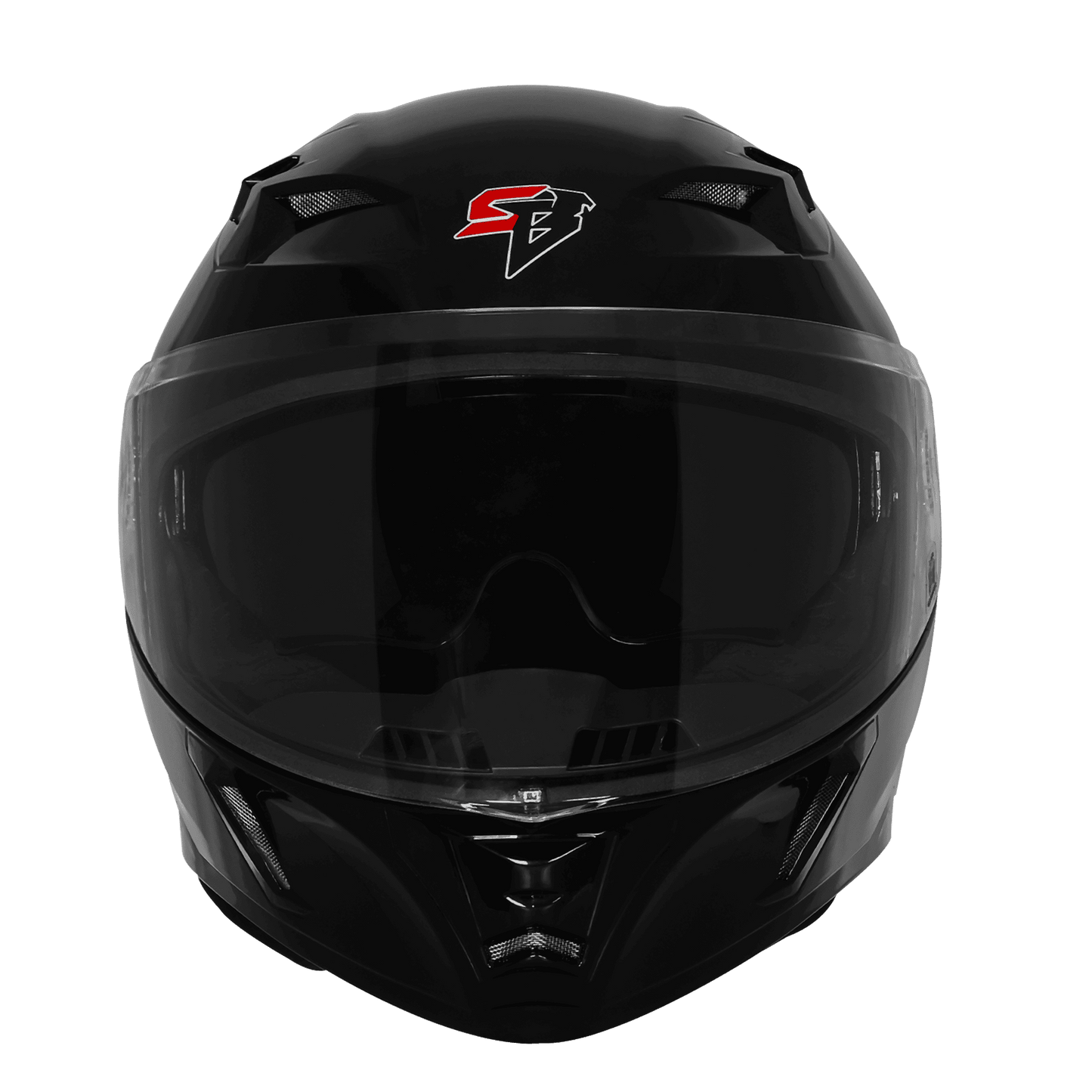 Steelbird SBA-11 ISS LT Glossy Black Full Face Helmet – ISI Certified
