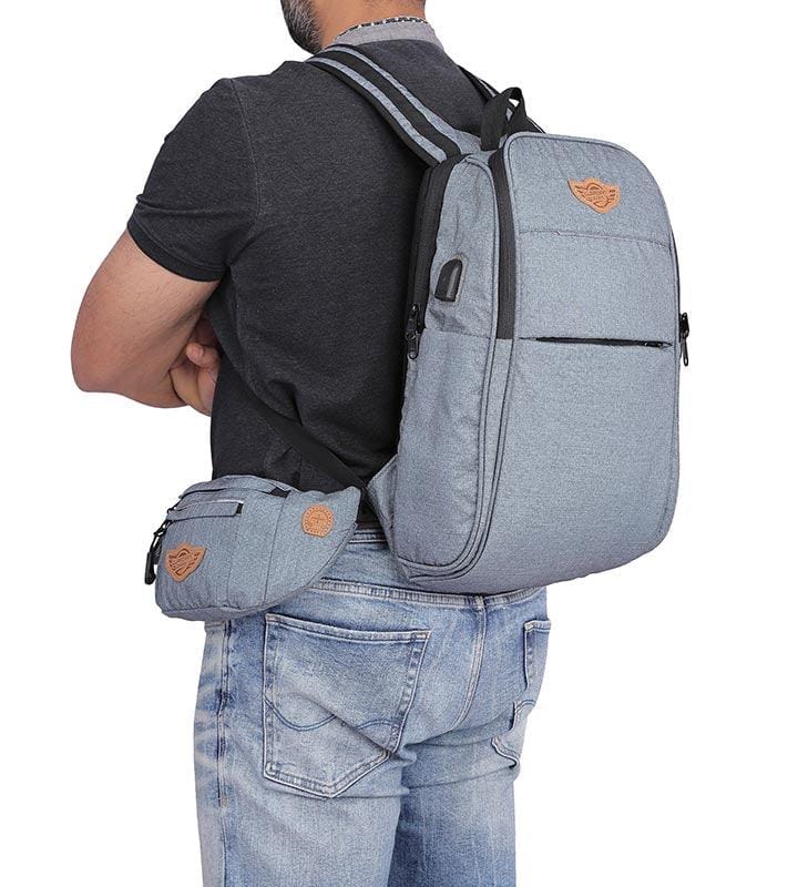 30L Laptop Backpack-Denim Blue