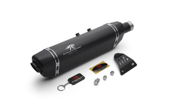 Red Rooster Vertex-Black Matte Exhaust for Royal Enfield Himalayan